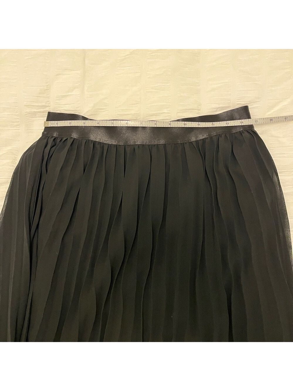 TWIK by Simons Pull On Pleated Lined Maxi Skirt Lightweight Flowy Voile Sheer - Picture 15 of 17